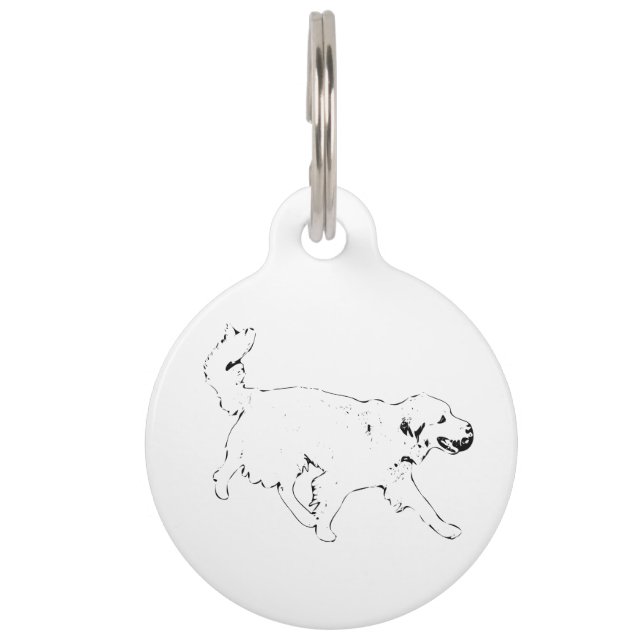 あたたかなゴールドスピリット ペット　ネームタグ (正面)