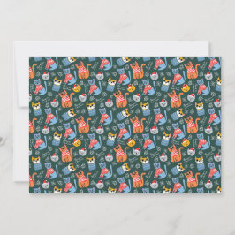 あたたかなセーターの猫たち　メリークリスマス シーズンカード