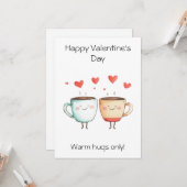 あたたかなハグをあなたに！ 〜 ふわふわキュートなバレンタインのご挨拶 カード (正面/裏面インサイチュ)