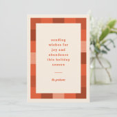 あたたかなビンテージの赤い格子模様　願いを込めて シーズンカード (スタンド正面)