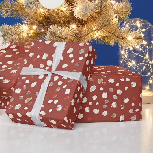 あたたかなビンテージクリスマスパターン ラッピングペーパー (クリスマス)