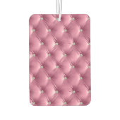 あたたかなピンクのフェイクベルベット カーエアーフレッシュナー (裏面)