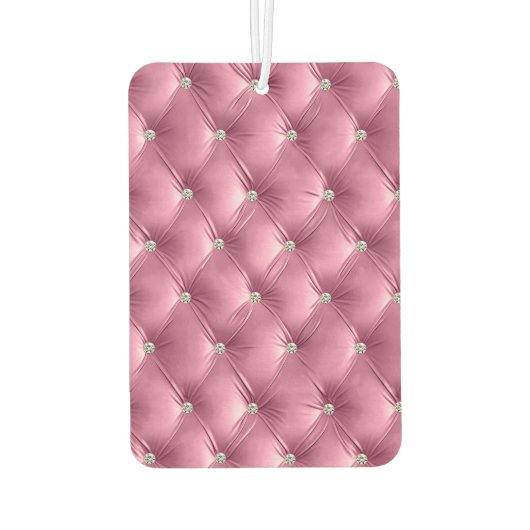 あたたかなピンクのフェイクベルベット カーエアーフレッシュナー (裏面)