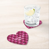 あたたかなピンクのフェイクベルベット ペーパーコースター (インサイチュ)