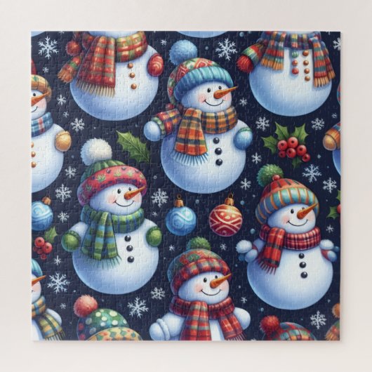 あたたかなフェスティブスノーマン ジグソーパズル (縦)