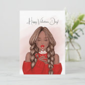 あたたかなホットココア バレンタインデーの挨拶 シーズンカード (スタンド正面)