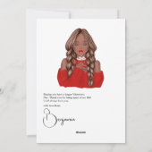 あたたかなホットココア バレンタインデーの挨拶 シーズンカード (裏面)