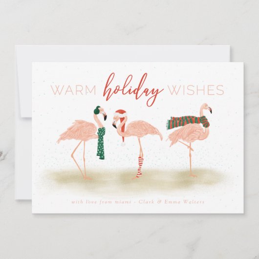 あたたかなホリデーフラミンゴ シーズンカード (正面)