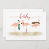 あたたかなホリデーフラミンゴ シーズンカード (正面/裏面)