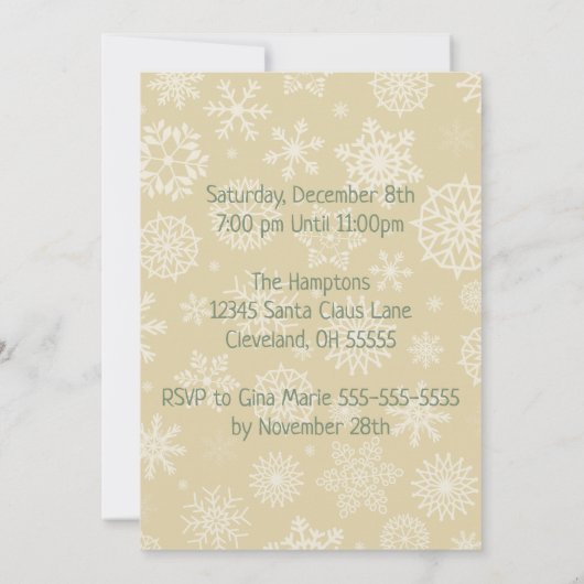 あたたかな乾杯 クリスマスホリデーパーティー招待状 招待状 (裏面)