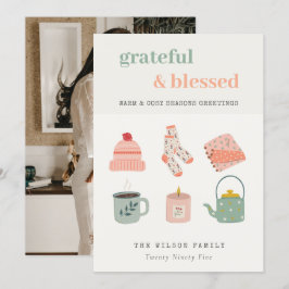 あたたかな写真の冬の挨拶 シーズンカード