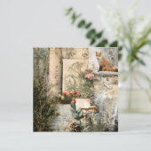 あたたかな冬のディープコテージコア スクラップブックページ 招待状 (スタンド正面)