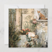 あたたかな冬のディープコテージコア スクラップブックページ 招待状 (正面)