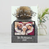 あたたかな冬のビーニー帽子 ホリデー クリスマス フォト 招待状 (スタンド正面)