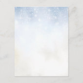 あたたかな冬のホットココアの降雪ウェディングの詳細 エンクロージャーカード (裏面)