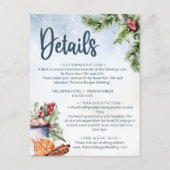 あたたかな冬のホットココアの降雪ウェディングの詳細 エンクロージャーカード (正面)