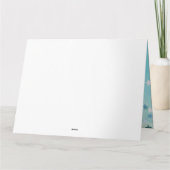 あたたかな冬の小屋の新年のグリーティングカード カード (裏面)