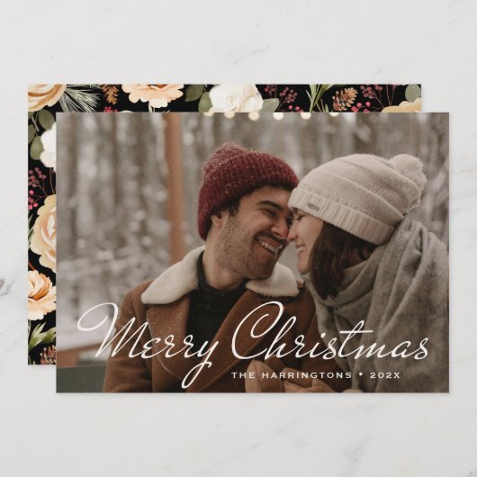 あたたかな冬の花の写真 シーズンカード (正面/裏面)