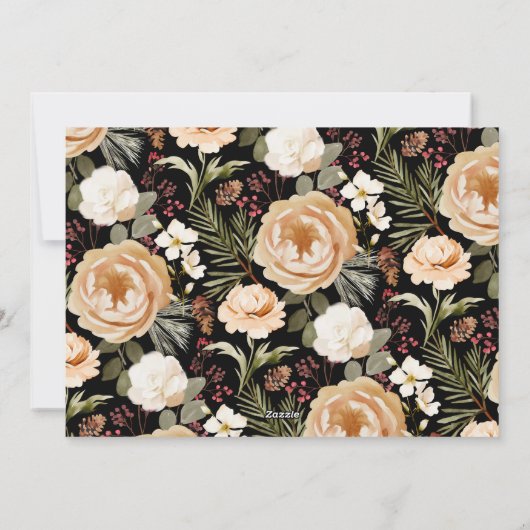 あたたかな冬の花の写真 シーズンカード (裏面)