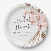 あたたかな冬の蘭 | 花のブライダルシャワー ペーパープレート (正面)