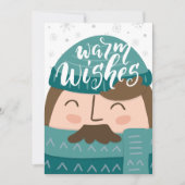 あたたかな冬の願い チェアフル フラット ホリデー カード (正面)