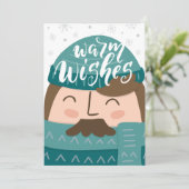 あたたかな冬の願い チェアフル フラット ホリデー カード (スタンド正面)