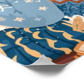 あたたかな夜を編み物の毛布で祝おう ポスター (角)