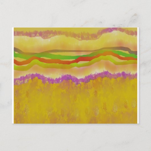 あたたかな太陽とコーンのアートデザイン抽象 ポストカード (正面)