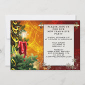 あたたかな季節の新年のイブパーティー招待状カード 招待状 (正面)