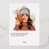 あたたかな季節の秋 - 紅葉のクリスマス 箔シーズンカード (裏面)