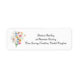 あたたかな差出人住所ラベル ラベル