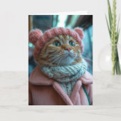 あたたかな猫の挨 カード (正面)