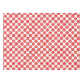 あたたかな白と赤の冬のアブストラクトパターン クリスマス テーブルクロス (正面(横))