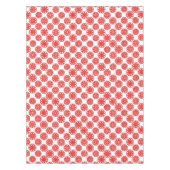 あたたかな白と赤の冬のアブストラクトパターン クリスマス テーブルクロス (正面)