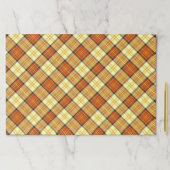 あたたかな秋のチェック柄紙のプレースマット ペーパーパッド (インサイチュ)