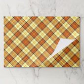 あたたかな秋のチェック柄紙のプレースマット ペーパーパッド (折り畳み)