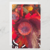 あたたかな秋のチャーム - 秋の装飾とギフト 便箋 (正面/裏面)