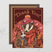 あたたかな秋のバッドジャーアートポストカード ポストカード (正面/裏面)