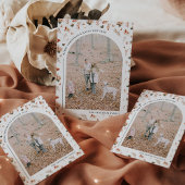 あたたかな秋の花のアーチ植物のクリスマス写真 シーズンカード