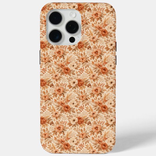あたたかな秋の花柄パターン Case-Mate iPhoneケース (裏面)
