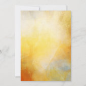 あたたかな秋の落ち葉と、かぼちゃの花と、感謝祭 招待状 (裏面)