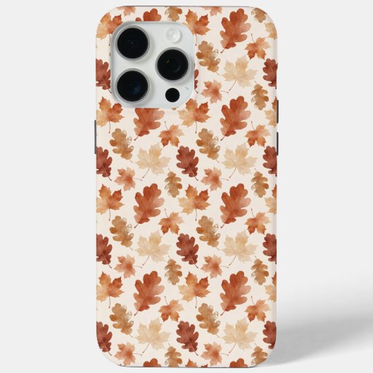 あたたかな秋の落ち葉パターン Case-Mate iPhoneケース (裏面)