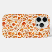 あたたかな秋の葉のシームレスパターン Case-Mate iPhoneケース (裏面 (横))