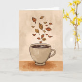 あたたかな秋の雰囲気 カード (黄色い花)