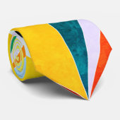 あたたかな色彩とクールな角の幾何学模様 ネクタイ (ロール)