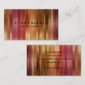 あたたかな色調の水彩ストライプ 名刺 (正面/裏面)