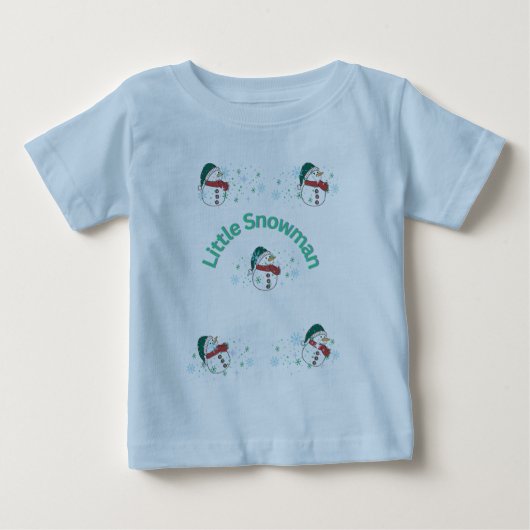 "あたたかな雪だるまの幼児用Tシャツ" ベビーTシャツ (正面)