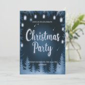 あたたかな雪のクリスマスパーティー招待状 シーズンカード (スタンド正面)