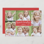 あたたかな願いが渦巻くホリデー写真カード - 赤 シーズンカード (正面/裏面)