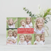 あたたかな願いが渦巻くホリデー写真カード - 赤 シーズンカード (スタンド正面)